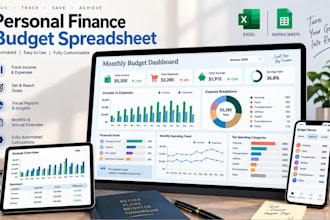 create automated excel google sheets budget spreadsheets for personal finance