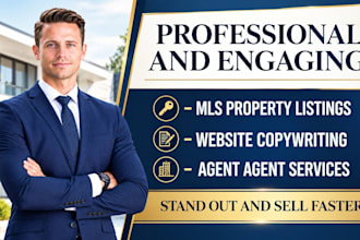 write mls property listings and website copy for agents