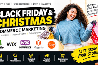 do black friday ecommerce promotion, setup shopify marketing, wix sales growth
