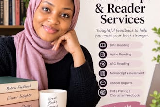 beta read your novel and provide an honest reader report