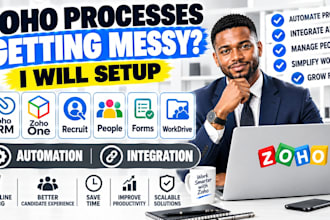 setup zoho CRM zoho one recruit people forms workdrive automation integration
