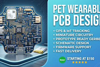 design pet wearable pcb, gps tracking and low power embedded firmware