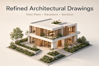 create refined architectural drawings residential project