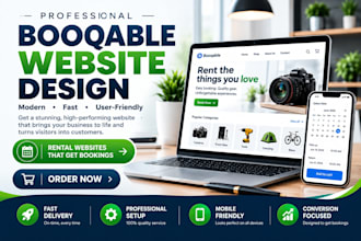 booqable rental website, online booking website, equipment party rental website