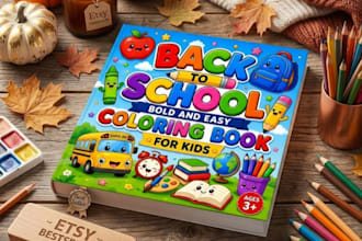 design a printable back to school coloring book for children