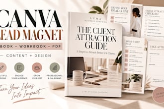 design a canva lead magnet, ebook, workbook, or pdf lead magnet