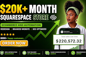 do squarespace store design and redesign squarespace website and landing page