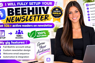 setup beehiiv newsletter, beehiiv ai newsletter, landing page, beehiiv design