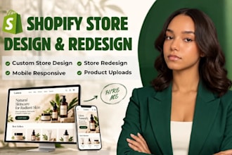 do shopify website design, create shopify store, or shopify dropshipping store