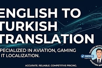 flawlessly translate english to turkish for games and tech