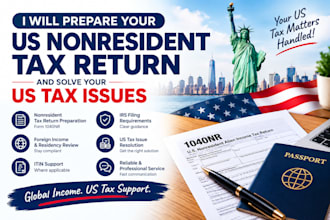 prepare your us nonresident tax return and solve your us tax issues