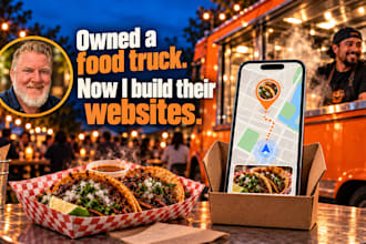 build a food truck website with your menu and where you are parked
