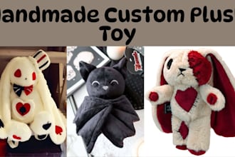 create handmade soft custom plush toy stuffed animals crochet kawaii plushie
