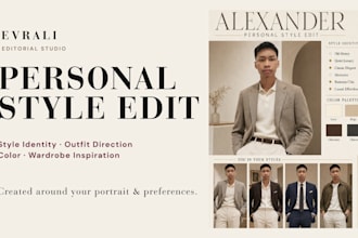 create a personalized editorial style board from your portrait