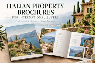 design italian real estate brochure for international buyers