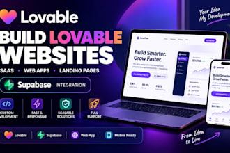 build lovable website, developer, saas mvp, supabase integration, landing page