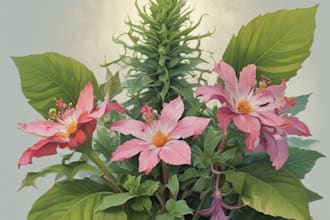 craft a beautiful botanical or floral illustration