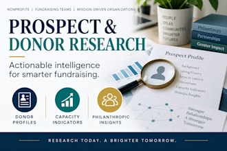 conduct prospect and donor research for your nonprofit