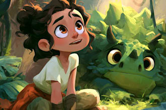 draw a digital illustration, children illustration