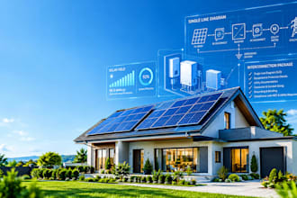 prepare commercial solar interconnection packages and single line diagram