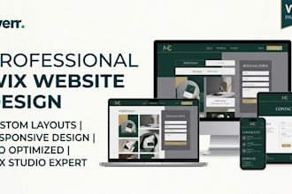 design and redesign responsive wix website, wix ecommerce store
