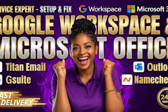 setup fix google workspace microsoft office titan email gsuite outlook namecheap