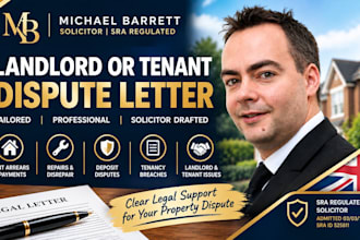draft a UK landlord or tenant dispute letter as a licensed UK solicitor