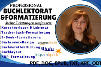 lektorat und formatierung von buchern veroffentlichung als ebook und taschenbuch