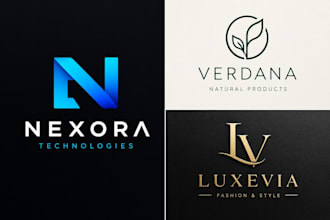 diseñaré tu logo profesional y moderno