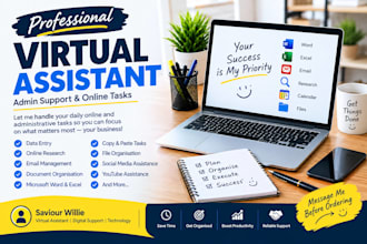 be your professional virtual assistant for admin