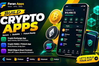 build crypto exchange app, crypto wallet fintech app, web3 dapp smart contract