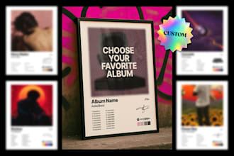 design custom minimalist music and movie posters