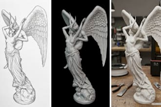 sculpt custom 3d miniature character model tabletop miniature dnd figure print