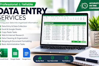 do accurate data entry and web research