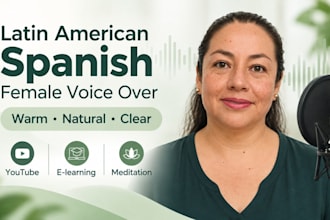 record a latin american spanish female voice over