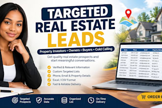 build targeted real astate leads property investor list cold calling