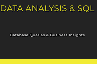 do database data analysis, sql queries and interactive reports