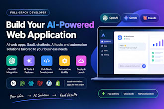 build an ai web app, ai saas, chatbot or ai website