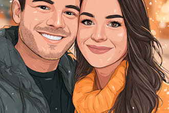 make couple portrait illustration
