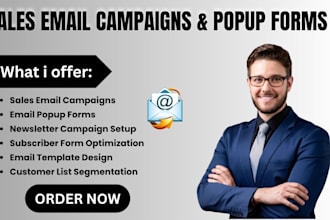 create sales email campaigns popup forms wellness haircare clothing stores