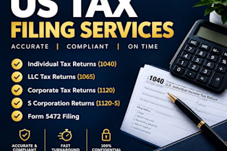 prepare US tax returns, llc tax, 1040, 1065, 1120, 1120s and form 5472