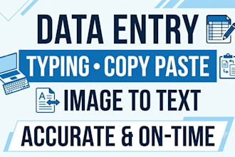 do data entry typing and copy paste tasks