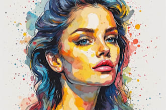 make pop art portrait illustration