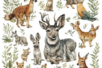 make animal illustrations in watercolor