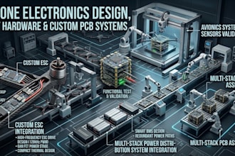 design drone electronics, uav hardwares  and quadcopter pcb systems