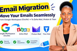 do email migration from google workspace gsuite to zoho mail proton titan mail