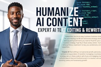 humanize ai content, edit ai text and rewrite ai content