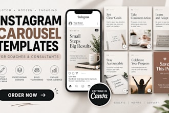 design instagram carousel templates for coaches and consultants