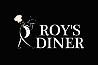 make new version old logo for local diner restaurant food