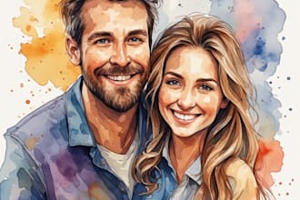draw couple caricature and portrait for you